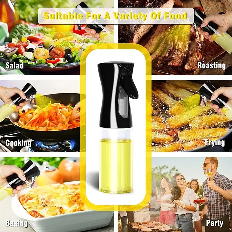 500ML Oil Spray Bottle & Oil Brush – 2 in 1 Kitchen Dispenser