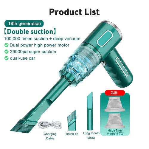 29000Pa Wireless Car Vacuum Cleaner Save £40.01